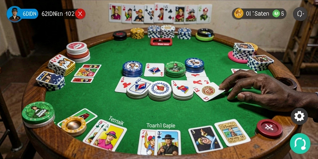 Tampilan gameplay Gaple yang seru dan interaktif.