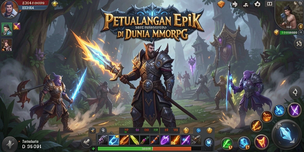Tampilan gameplay menarik dari dunia MMORPG 8364 yang menakjubkan.