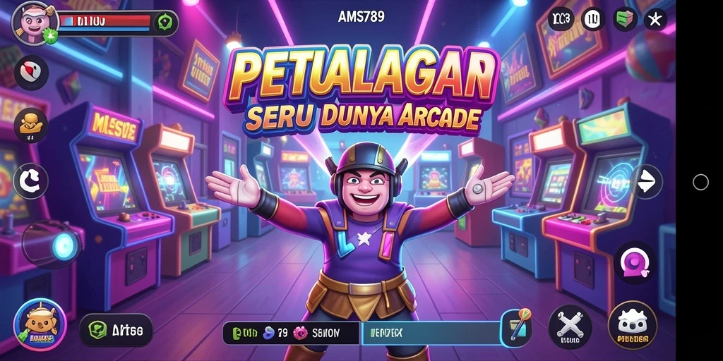 Tangkapan layar AMS789 yang menunjukkan serunya gameplay arcade.