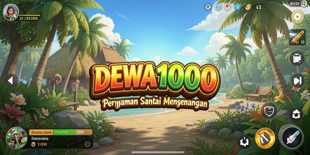 Screenshot DEWA1000 yang menunjukkan gameplay santai yang mengasyikkan.