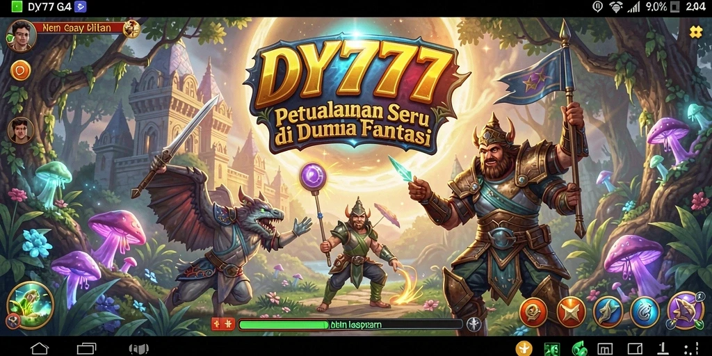 Screenshot utama DY777 menampilkan momen seru saat berpetualang.