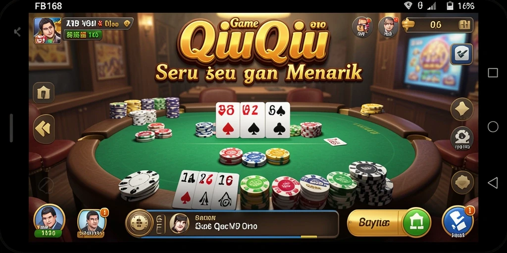 Tampilan gameplay QiuQiu yang mendebarkan di FB168.