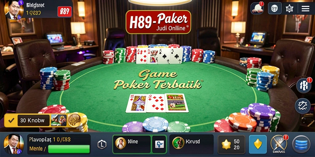 Tampilan gameplay poker yang mendebarkan di H89.