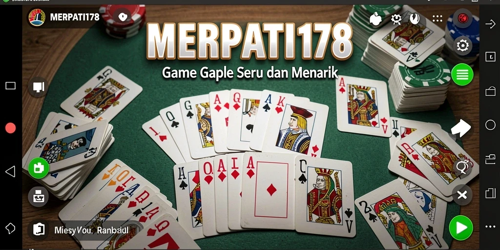 Tampilan gameplay seru dalam MERPATI178, permainan Gaple yang menegangkan.