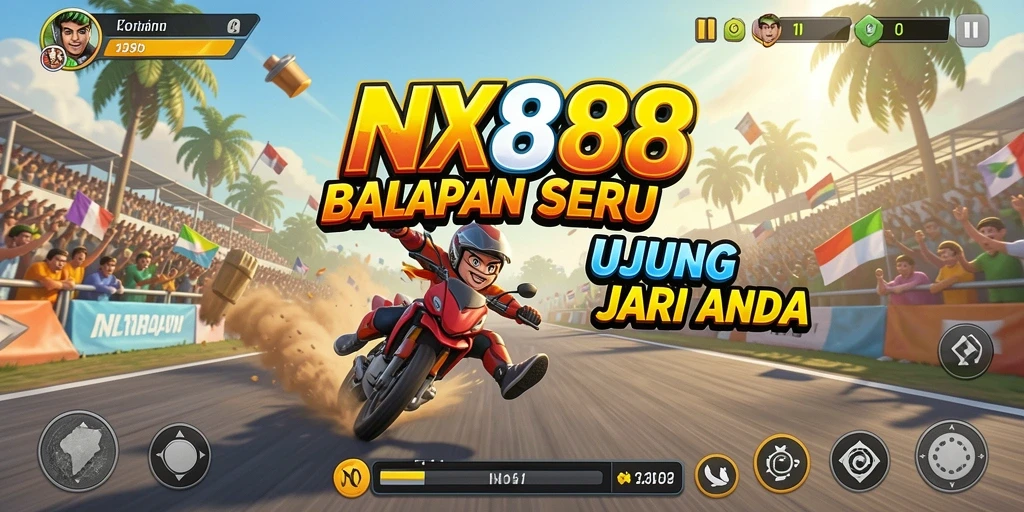 Gameplay seru dari NX888 dengan balapan mendebarkan.