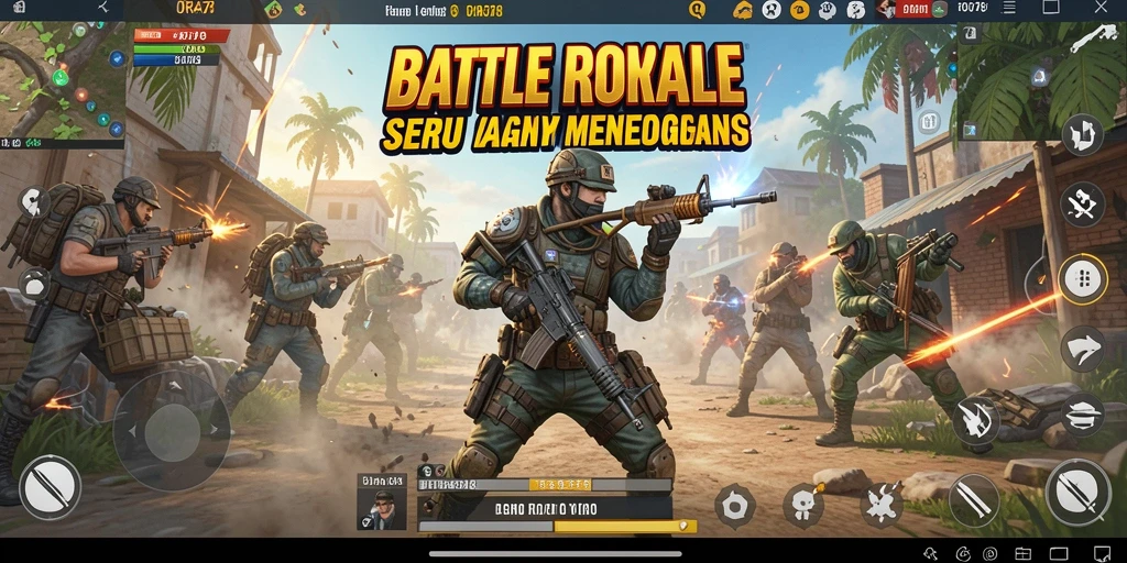 Tampilan gameplay menarik dalam pertandingan Battle Royale ORA78.
