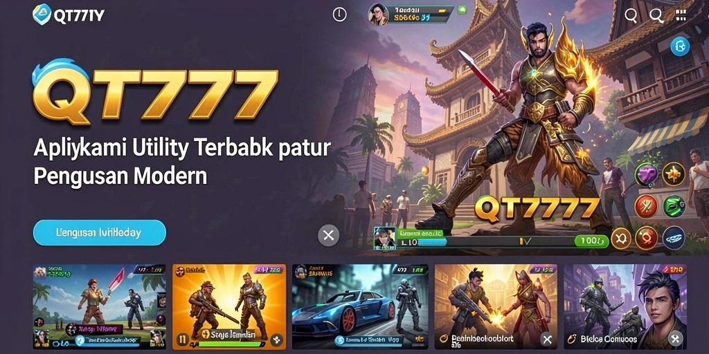 Tampilan antarmuka aplikasi QT777 yang intuitif dan ramah pengguna.