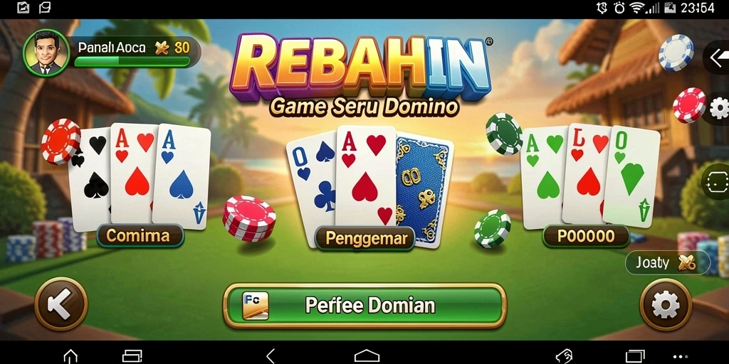 Gameplay Domino yang seru dan interaktif di REBAHIN.