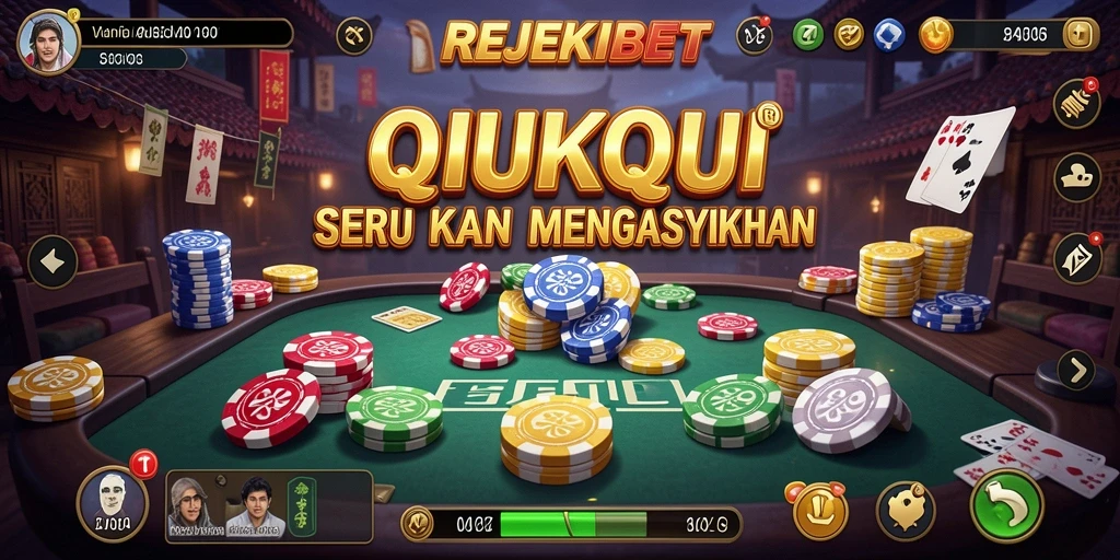 Tampilan menarik dari gameplay QiuQiu REJEKIBET.