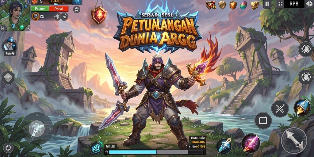 Tampilan gameplay ARPG yang mendebarkan dan penuh aksi.