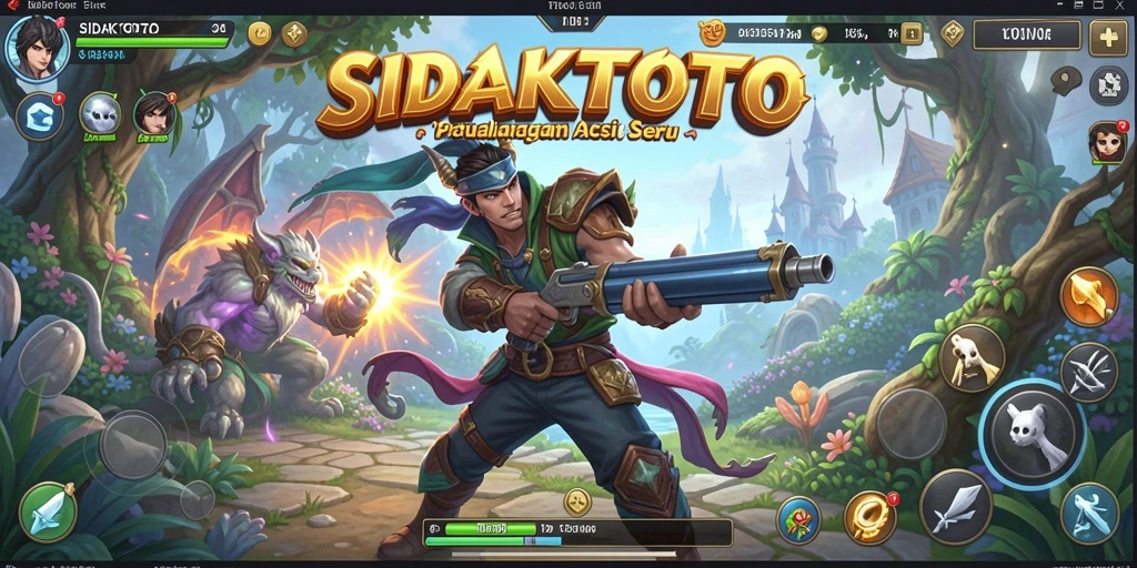 Tampilan epik dari pertarungan dalam game ARPG SIDAKTOTO.